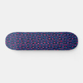 Skateboard Motif bleu et rose rétro (Horz)