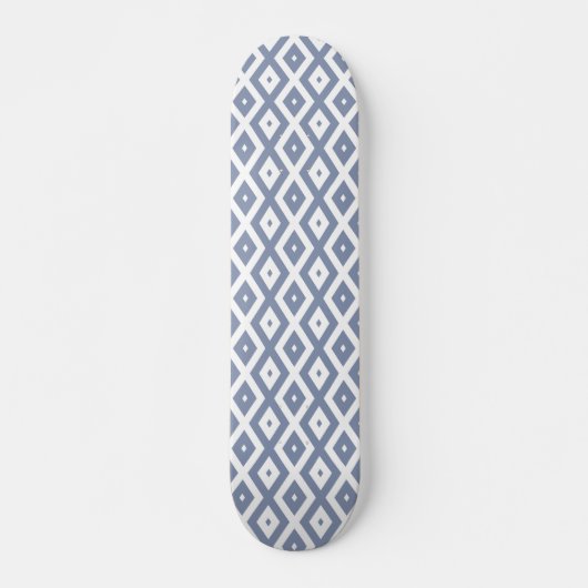Skateboard Motif bleu gris et blanc (Devant)