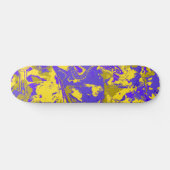 Skateboard Motif bleu jaune Abstrait (Horz)