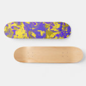Skateboard Motif bleu jaune Abstrait (Horz)