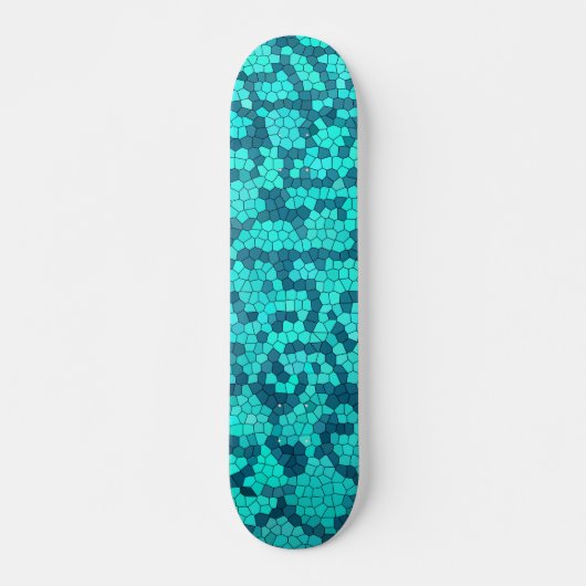 Skateboard Motif bleu Turquoise turquoise (Devant)