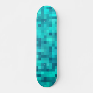 Skateboard Motif bleu Turquoise turquoise