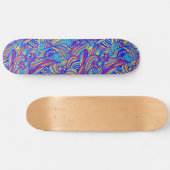 Skateboard Motif Blue and Pink Waves (Horz)