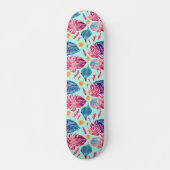 Skateboard Motif Boho Feathers (Devant)