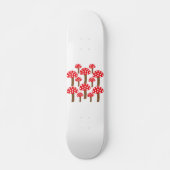 Skateboard Motif botanique mignon du champignon rouge (Devant)