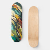 Skateboard Motif Camo avec rouille et couleurs marron (Recto)