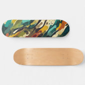 Skateboard Motif Camo avec rouille et couleurs marron (Horz)