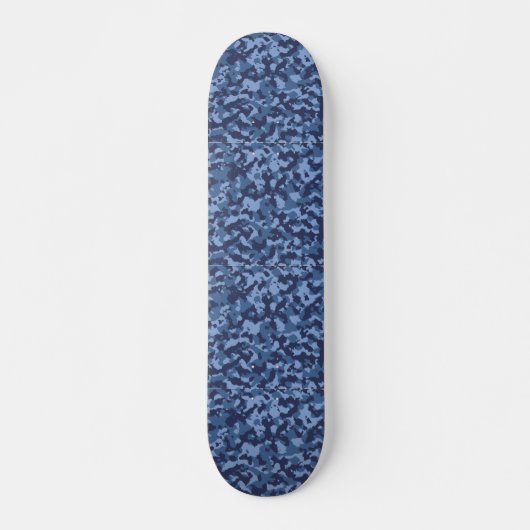 Skateboard Motif Camouflage militaire bleu (Devant)