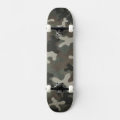 Skateboard Motif camouflage militaire rustique (Recto)