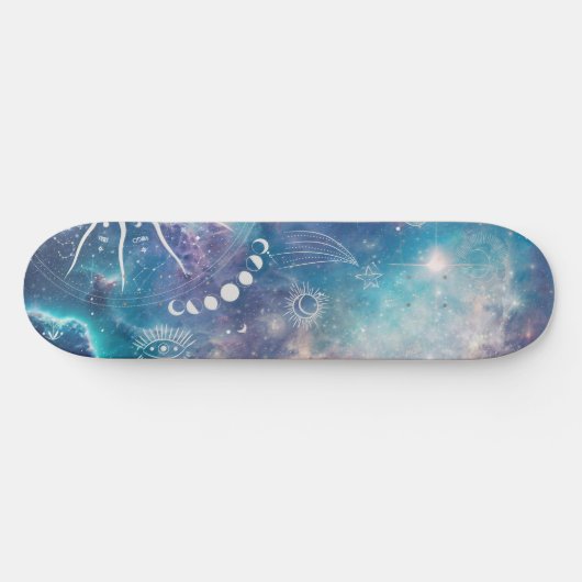 Skateboard Motif céleste bleu violet (Horz)