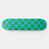 Skateboard Motif chèque À damiers bleu vert (Horz)