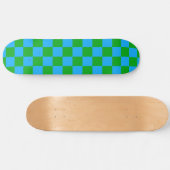 Skateboard Motif chèque À damiers bleu vert (Horz)