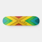 Skateboard Motif chevron abstrait coloré (Horz)