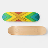 Skateboard Motif chevron abstrait coloré (Horz)