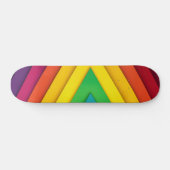Skateboard Motif chevron abstrait coloré (Horz)