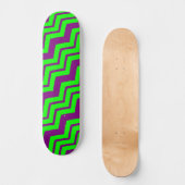 Skateboard Motif chevron zigzag vert violet (Recto)
