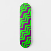 Skateboard Motif chevron zigzag vert violet (Recto)