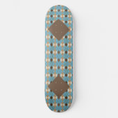 Skateboard Motif classique bleu et Brown (Recto)