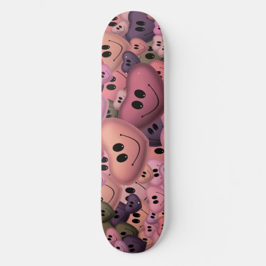 Skateboard Motif Cœurs Esthétique (Recto)