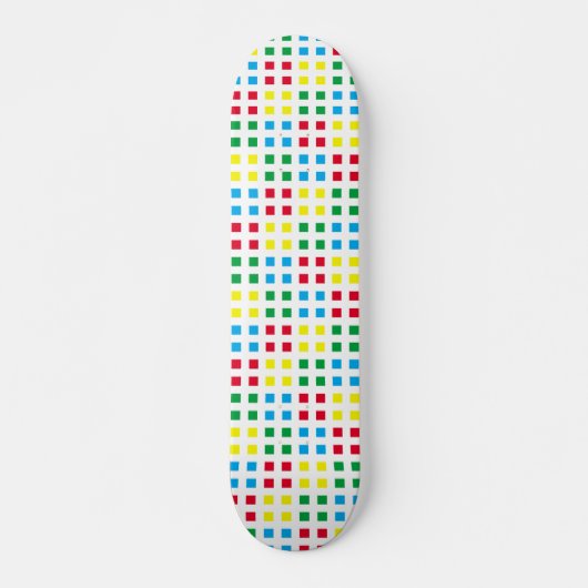 Skateboard Motif coloré de géométrie (Devant)
