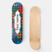 Skateboard Motif coloré de rectangles (Recto)