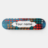 Skateboard Motif coloré de rectangles (Horz)