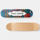 Skateboard Motif coloré de rectangles (Horz)
