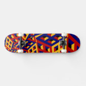 Skateboard Motif cubique (Horz)