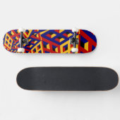 Skateboard Motif cubique (Horz)