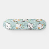 Skateboard Motif Cute Kawaii Chats papillons plantes (Horz)