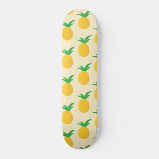 Skateboard Motif d'ananas jaune vif (Recto)