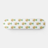 Skateboard Motif d'ananas Tropical Hawaiian Gold Foil (Horz)