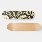 Skateboard Motif d'antiquités Brown Fleur (Horz)