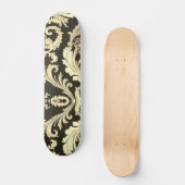 Skateboard Motif d'antiquités Brown Fleur (Recto)