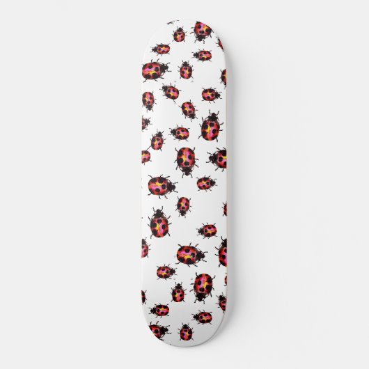 Skateboard Motif d'aquarelle Ladybugs (Recto)