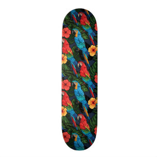 Skateboard Motif d'ara et de ketmie