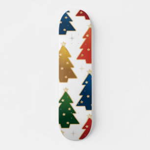 Skateboard motif d'arbre de Noël