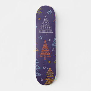 Skateboard motif d'arbre de Noël