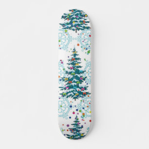 Skateboard motif d'arbre de Noël