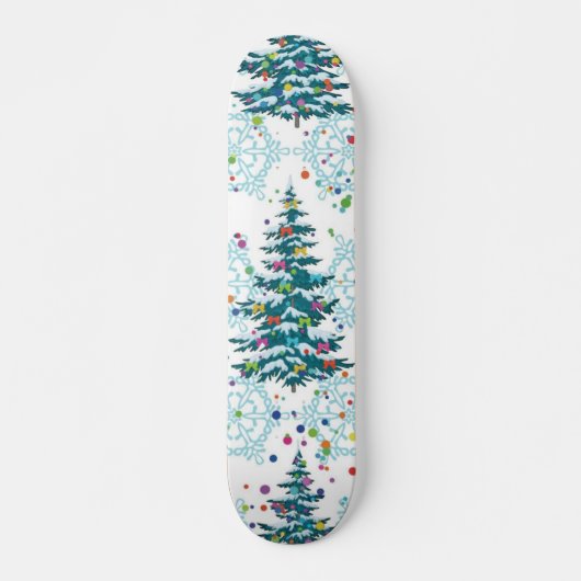Skateboard motif d'arbre de Noël (Devant)