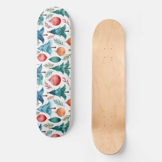 Skateboard Motif d'arbre de Noël (Recto)