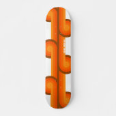 Skateboard Motif d'art Brown orange personnalisé (Devant)