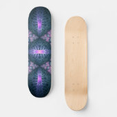 Skateboard Motif d'art fractal 3D turquoise violet rose (Recto)