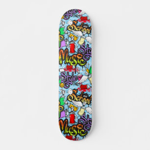 Skateboard Motif d'art graffiti tendance 