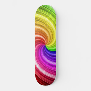 Skateboard Motif d'art Spiral Colorful Tie Dye Rainbow Swirl