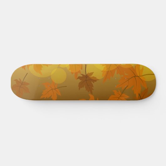 Skateboard Motif d'automne avec feuilles d'érable en chute et (Horz)