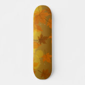 Skateboard Motif d'automne avec feuilles d'érable en chute et (Devant)