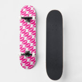 Skateboard Motif de baisers roses blancs mignons étui à rabat (Recto)