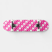 Skateboard Motif de baisers roses blancs mignons étui à rabat (Horz)
