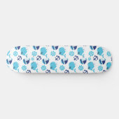 Skateboard Motif De Baleines, Beaux Baleines, Baleines Bleues (Horz)